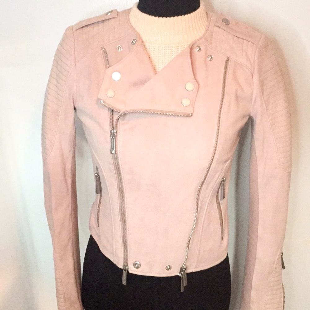 BCBGMAXAZRIA Suede Moto jacket